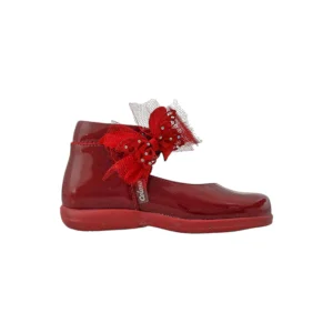 Zapato Niña Coloso 972 Bota Fiesta Piel Charol Rojo 14.5 a 17 (14.5 -17.0)
