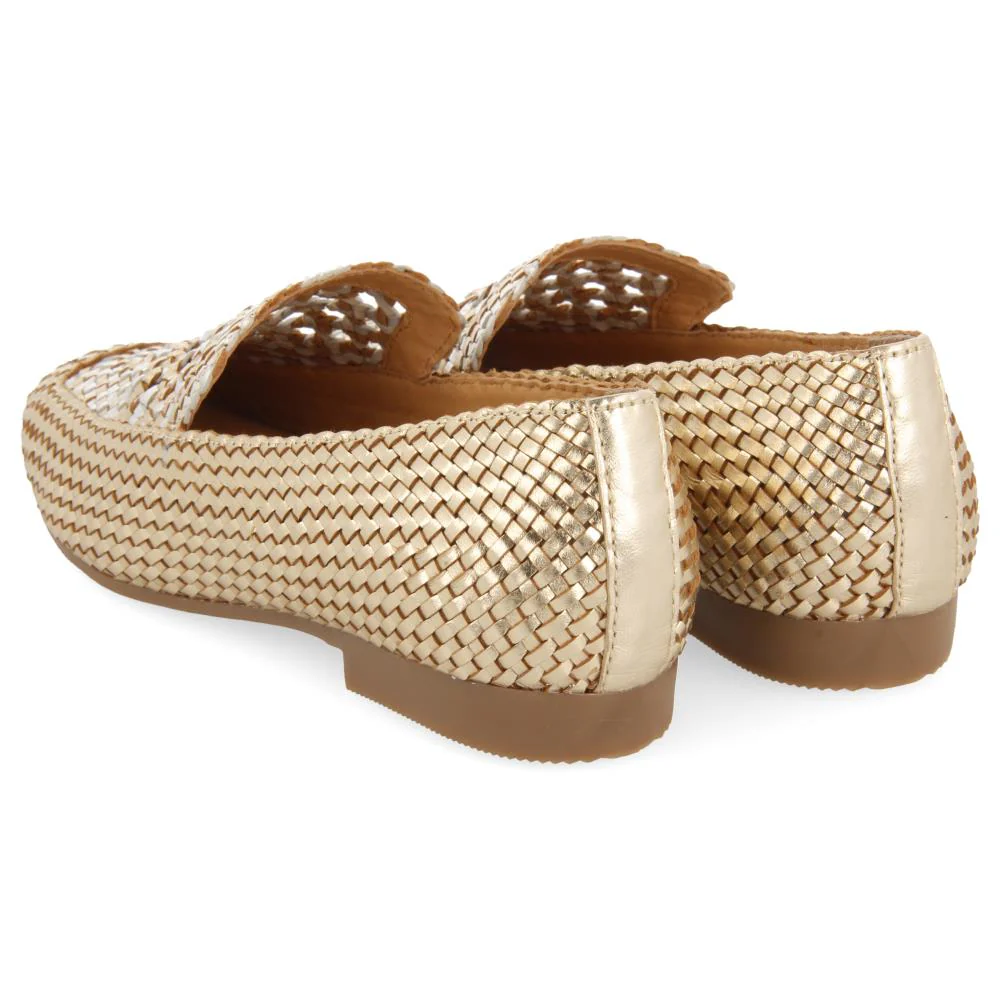 Mocasín Trenzado en color platino para mujer - Imagen 3