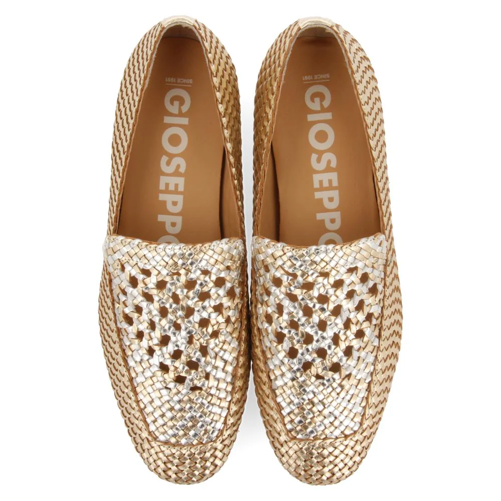 Mocasín Trenzado en color platino para mujer - Imagen 4