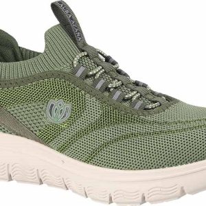 Deportivos runner elásticos de mujer verde- Laura Azaña